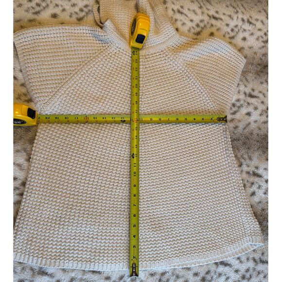 Worthington Women Ivory Knit Long Diagonal Collar Sweater XL - Picture 7 of 7